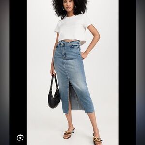 NWT - Reformation Nila Denim Long Skirt in Galway